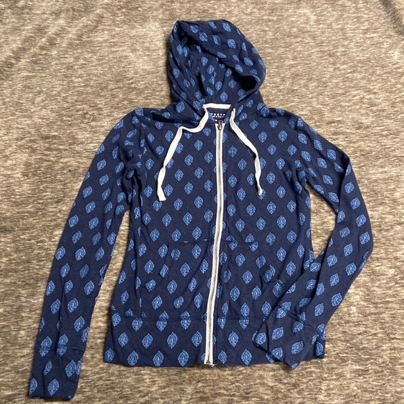 Aeropostale Jackets & Blazers - Aeropostale Women’s Zip up Hoodie. Size S. Navy with lighter blue patterns